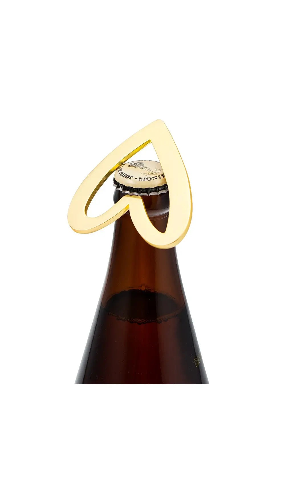 Gold Heart With XO Bottle Opener Favor