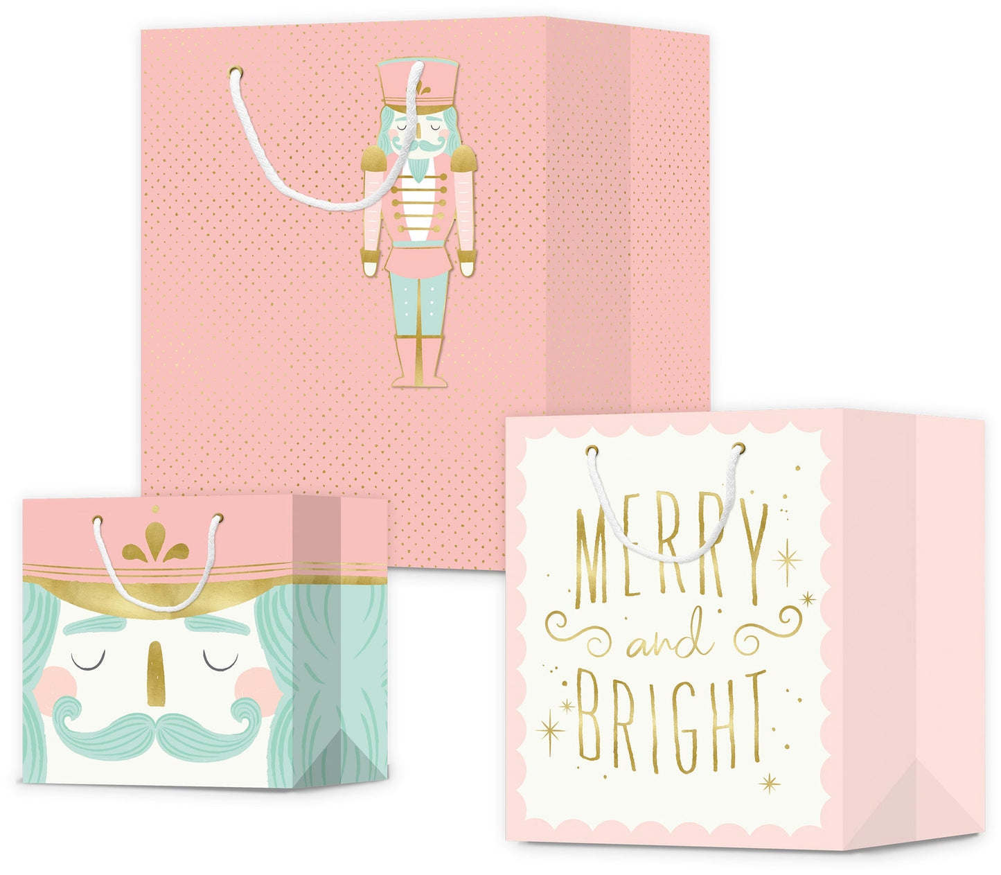 Pink Nutcracker Gift Bag Set of 3