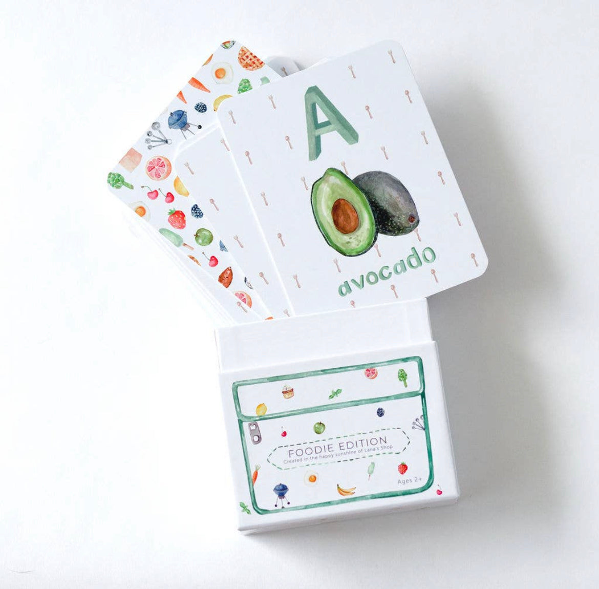 Foodie Themed ABC Flashcards - Packadoo