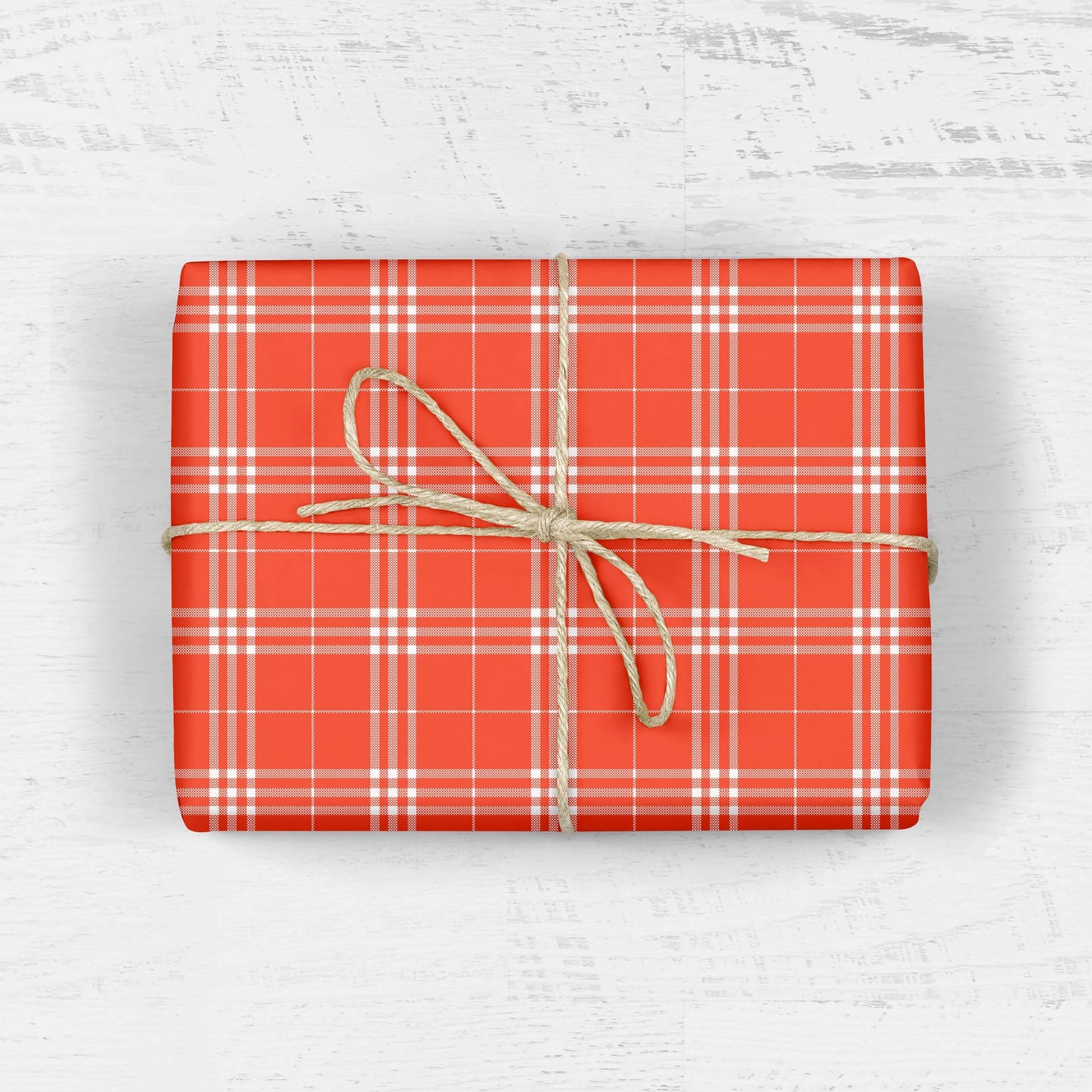Red Christmas Plaid Gift Wrap
