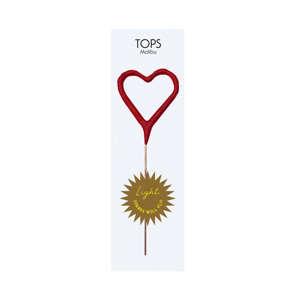 Mini Red Heart Sparkler 4" I