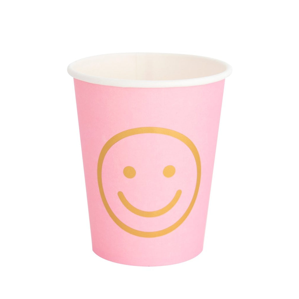 Blush Smiley Face Cups