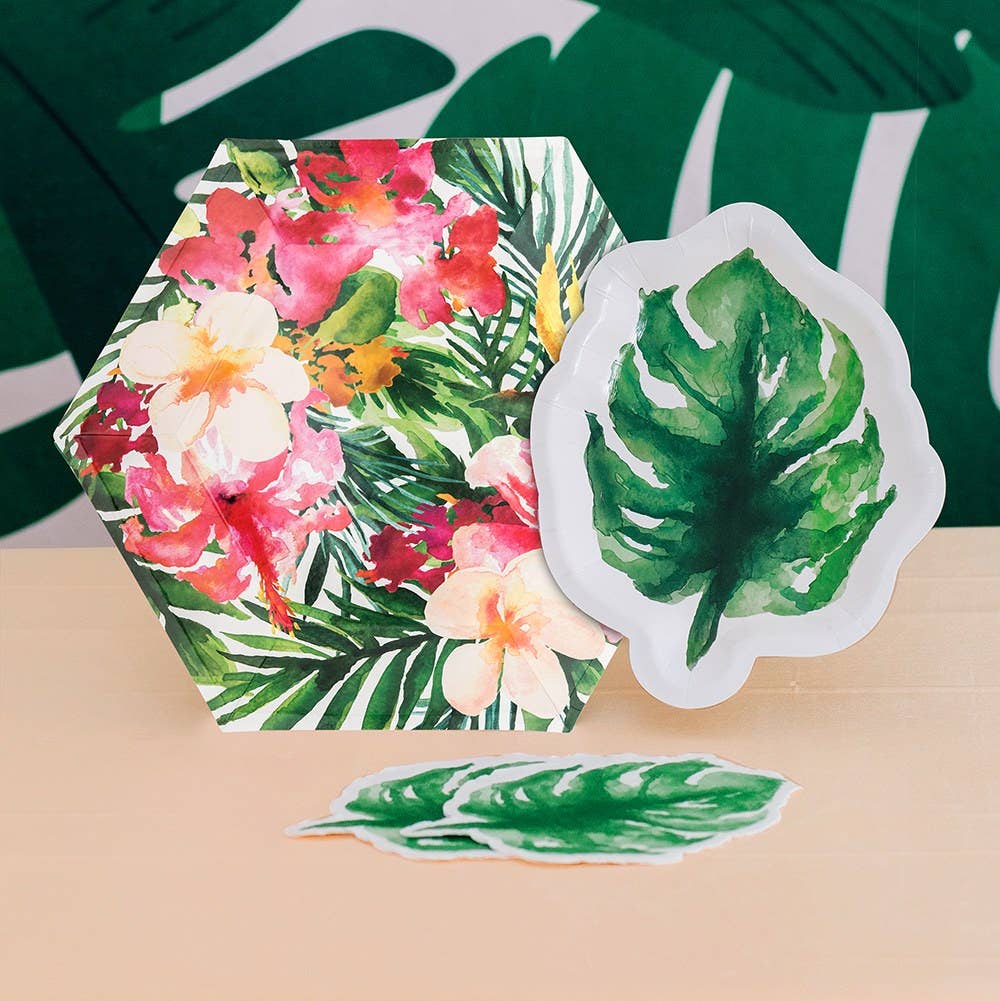 Tropical Floral Large Paper Plates