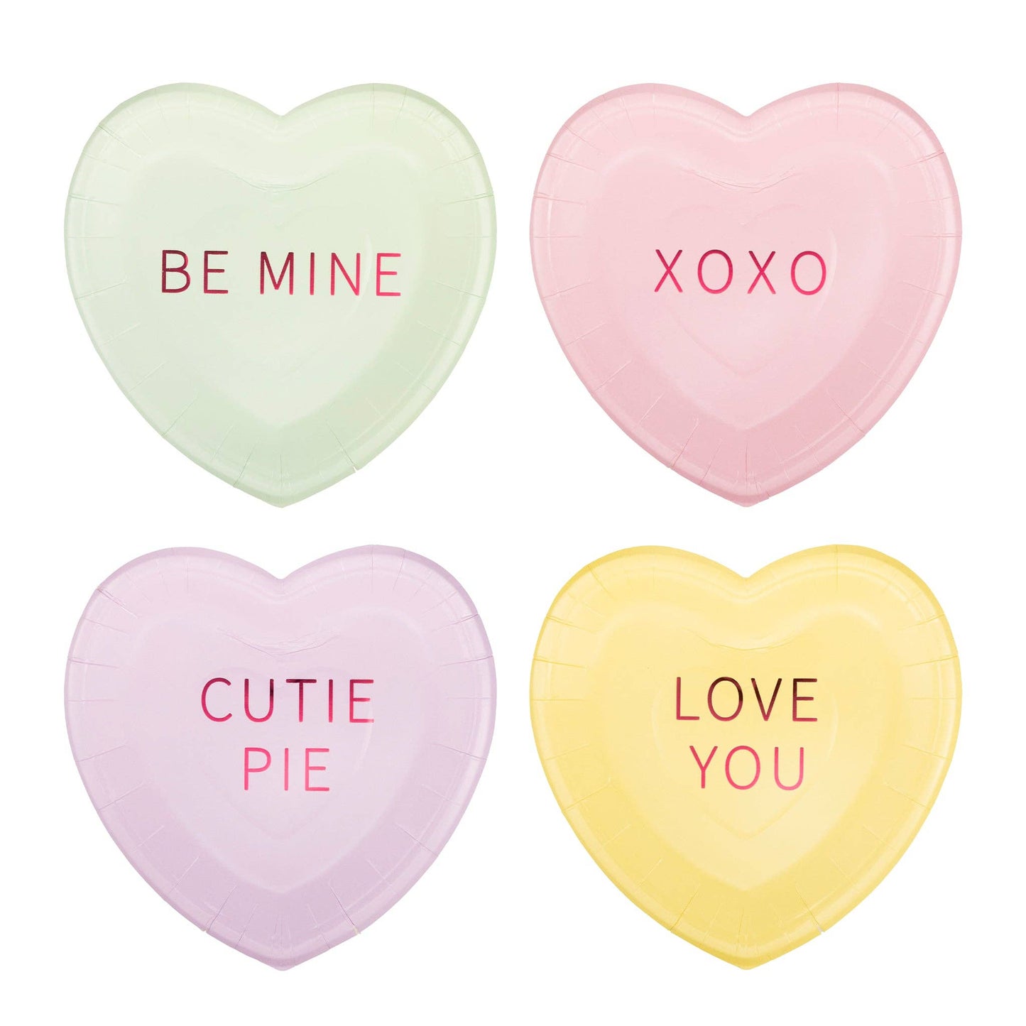 CVH1141 - Conversation Hearts Dessert Plate Set