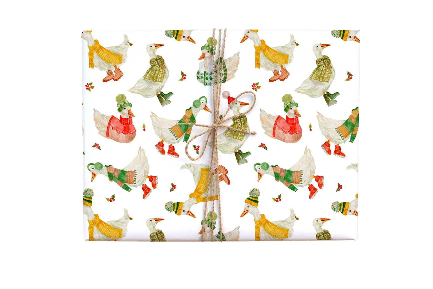 Holiday Geese Gift Wrap Roll