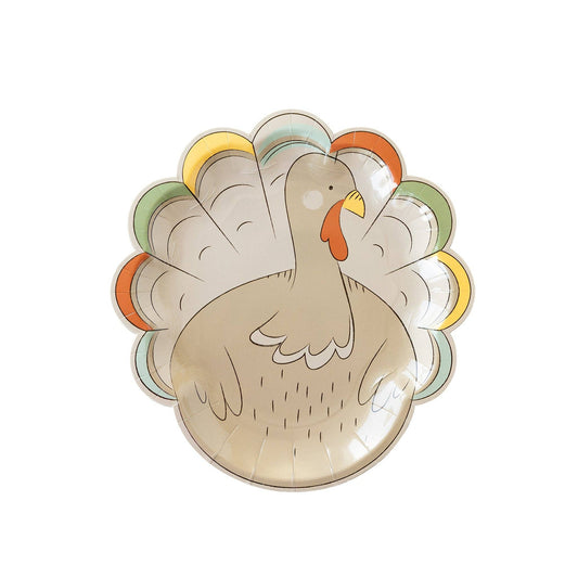 THP1040 - Occasions By Shakira - Harvest Turkey Shaped Paper Plate