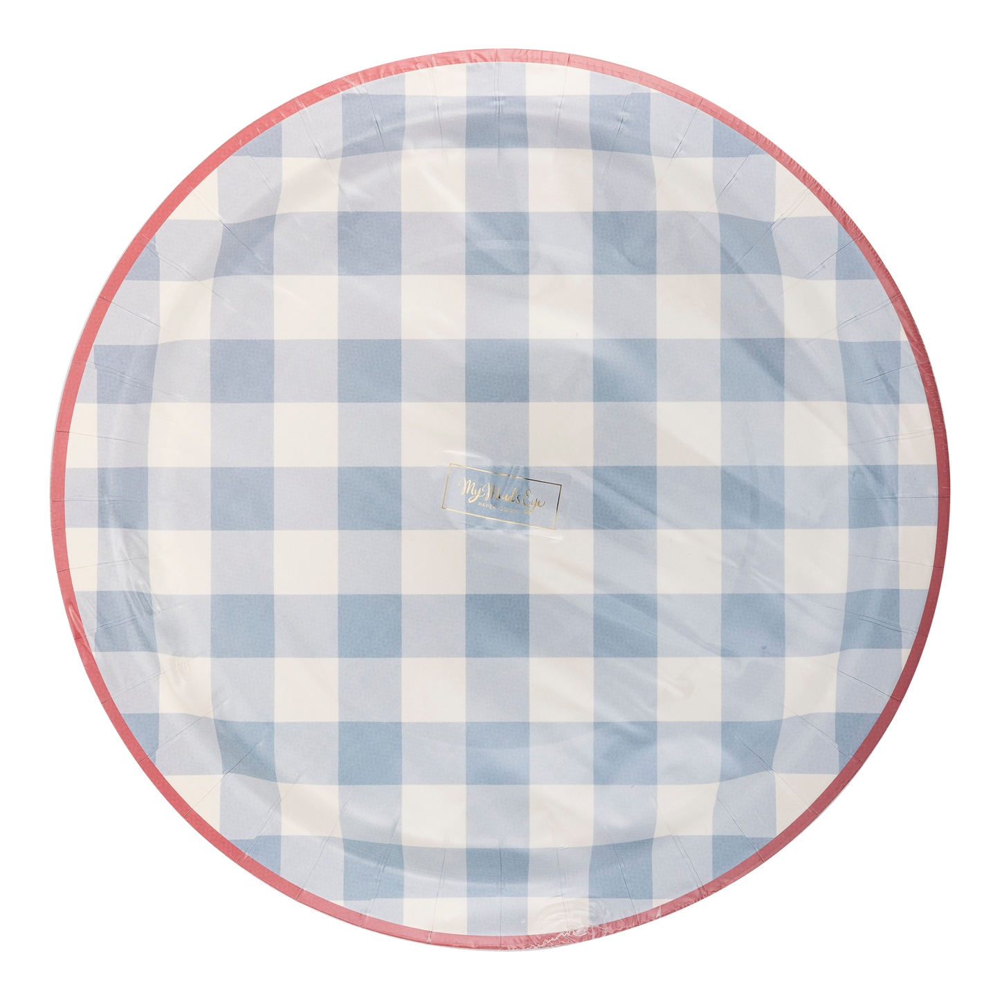 Hamptons Chambray Gingham Paper Plate