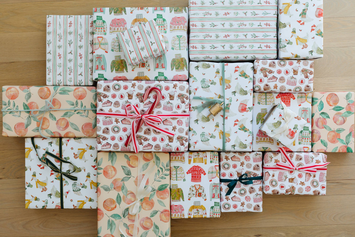 Holiday Geese Gift Wrap Roll