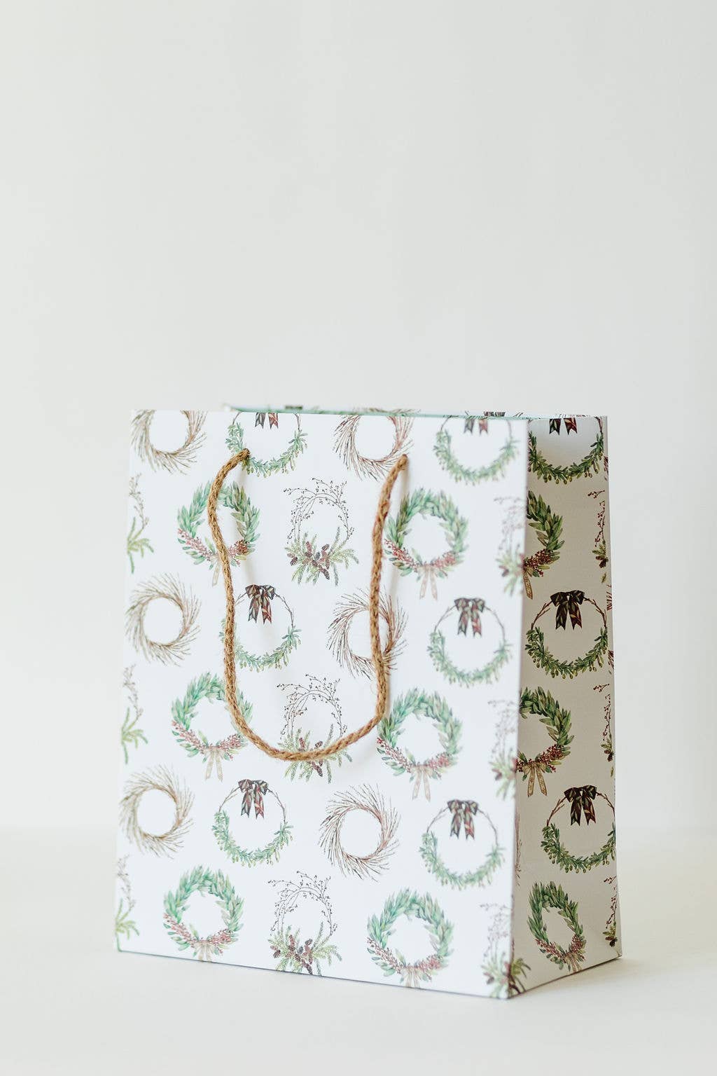 Holiday Evergreen Wreath Gift Bag