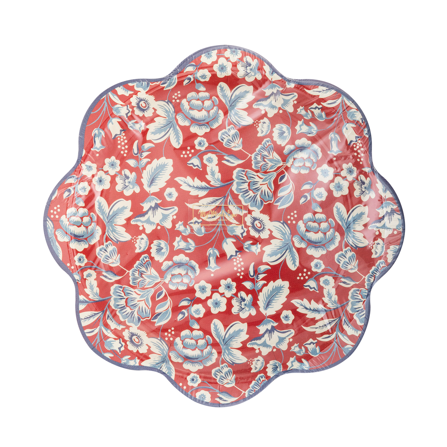 Hamptons Floral Wave Paper Plate