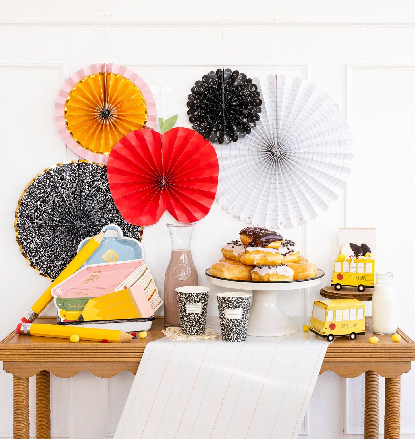 Stack of Books Paper Plate