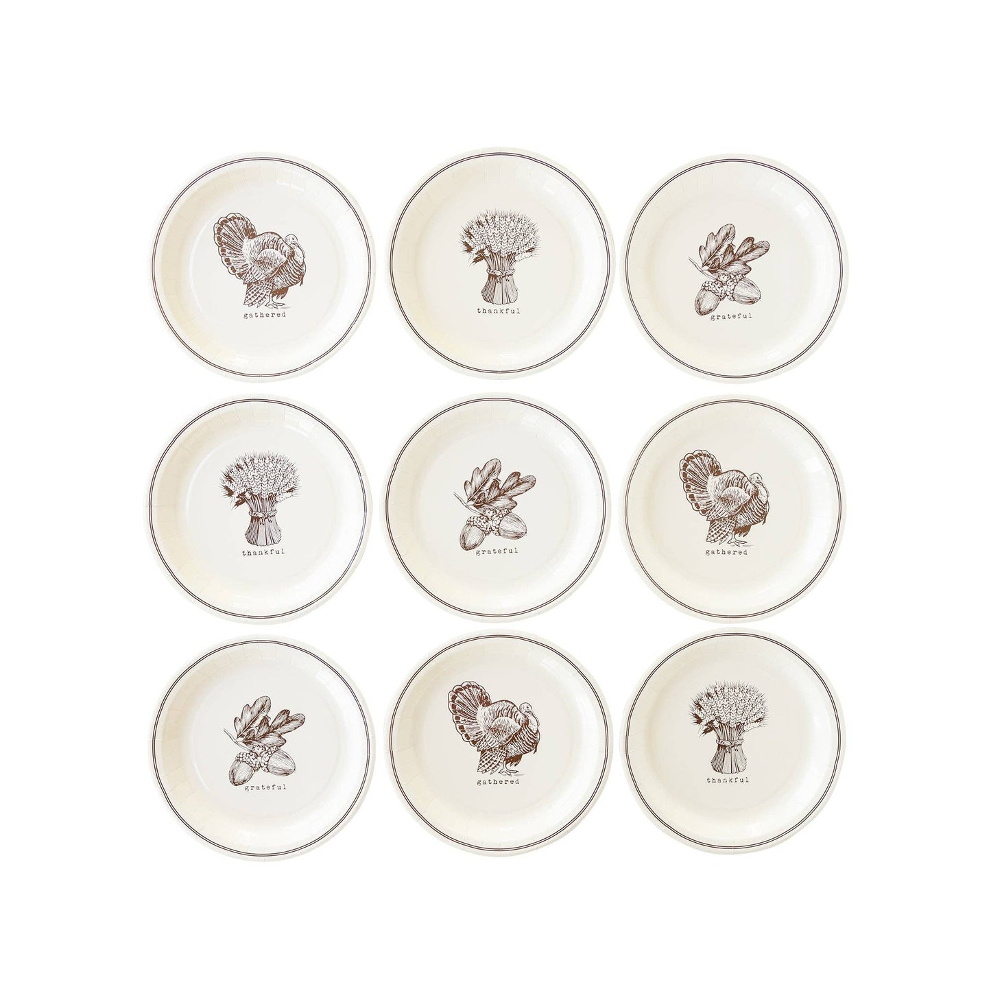 THP1045 - Harvest Icon Paper Plate Set