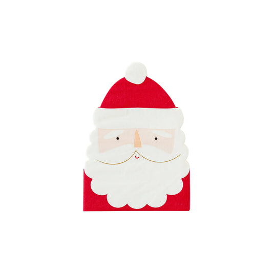 Believe Santa Face Shaped Guest Napkin