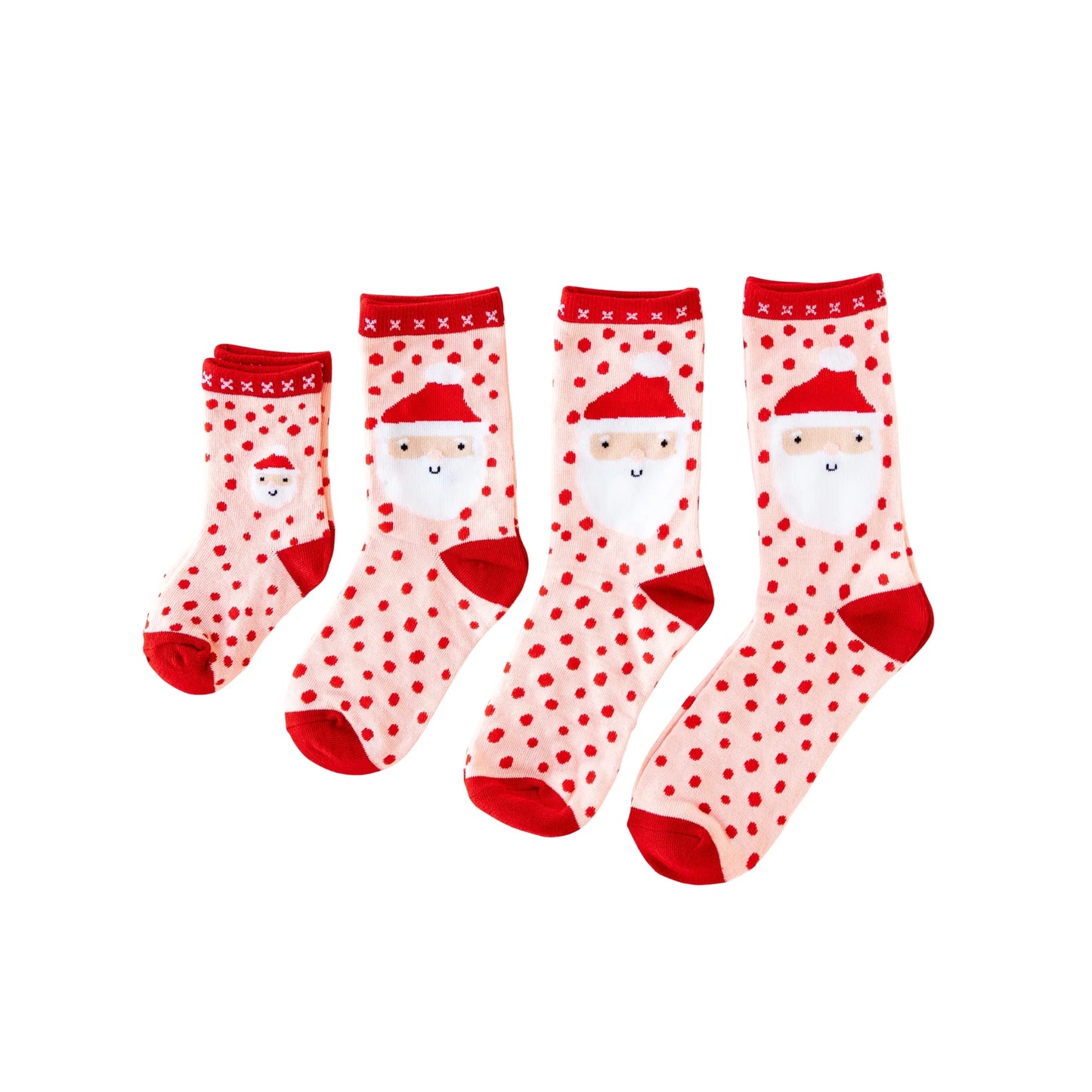 Whimsy Santa Head Socks: Child Medium