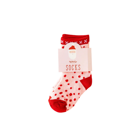 Whimsy Santa Head Socks: Child Medium