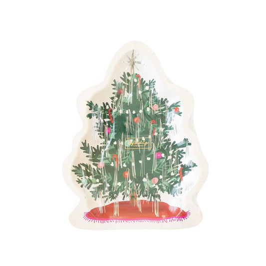 Watercolor Tree Shaped Paper Plate