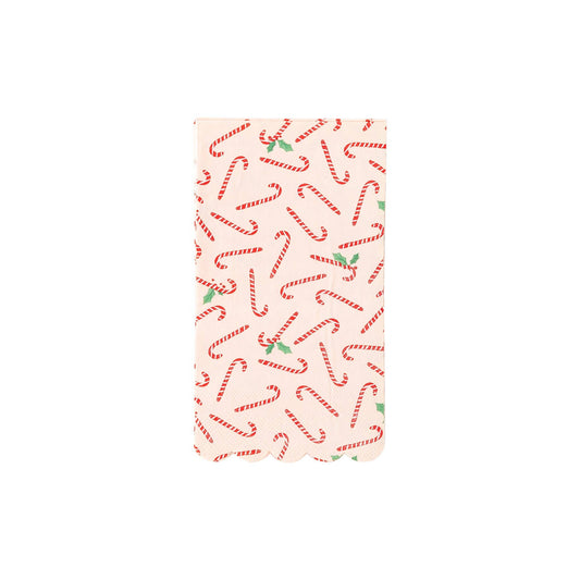Candy Cane Scallop Guest Towel Napkin