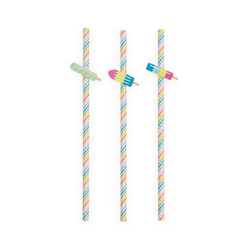 Assorted Ice Lolly Straws