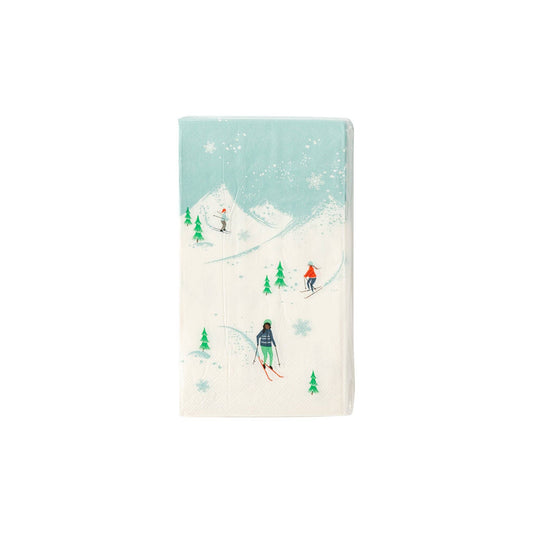 Mountain Skiers Guest Towel Napkin