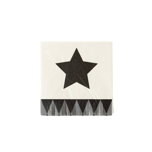 Vintage Halloween Star Fringe Cocktail Napkin