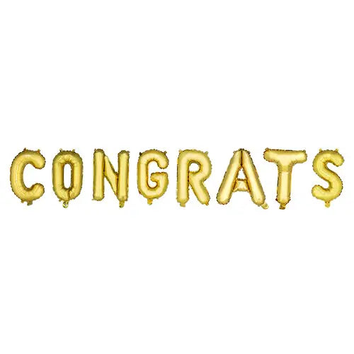 Gold CONGRATS Mylar Balloon