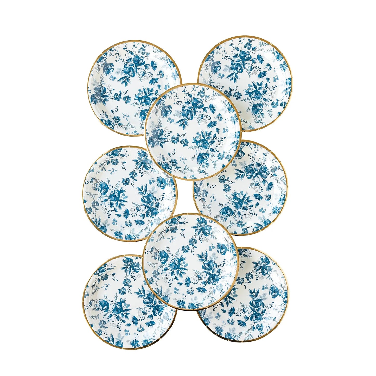 Hamptons Navy Floral Paper Plate