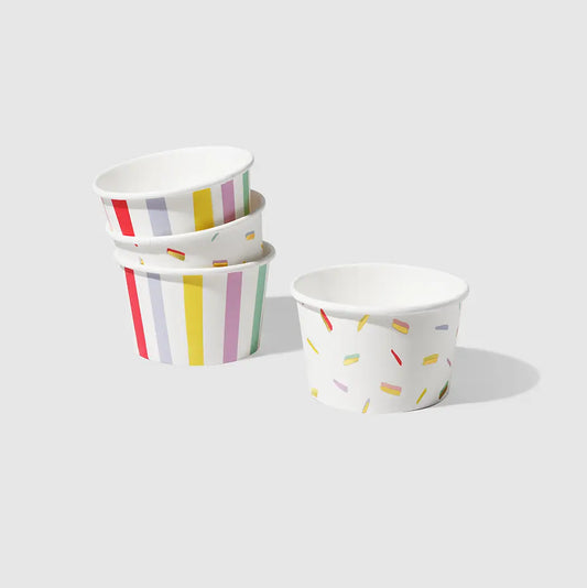 Stripe and Sprinkle Bowls (10 per Pack)