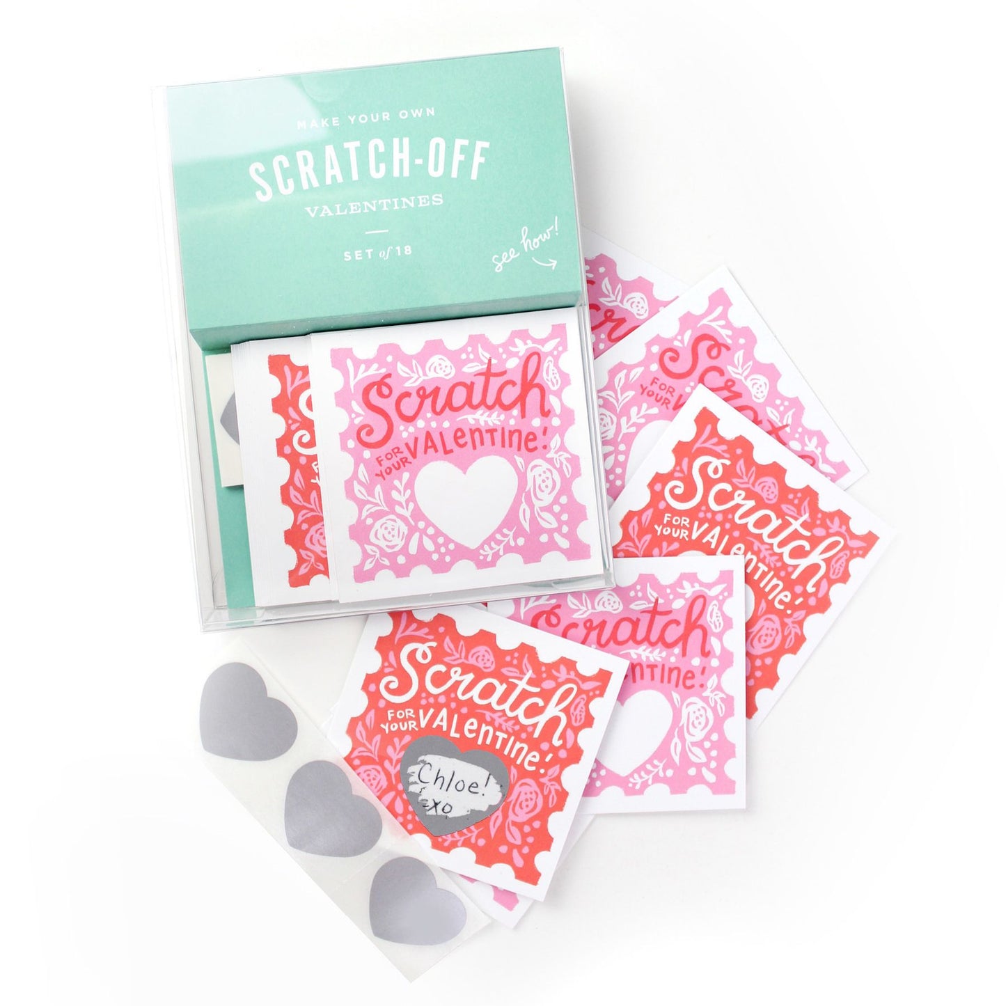 Scratch-off Valentines - Floral 18pk