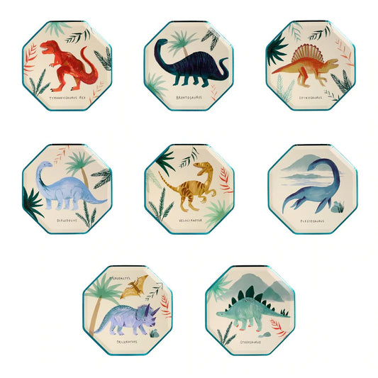 Dinosaur Kingdom Side Plates (x 8)