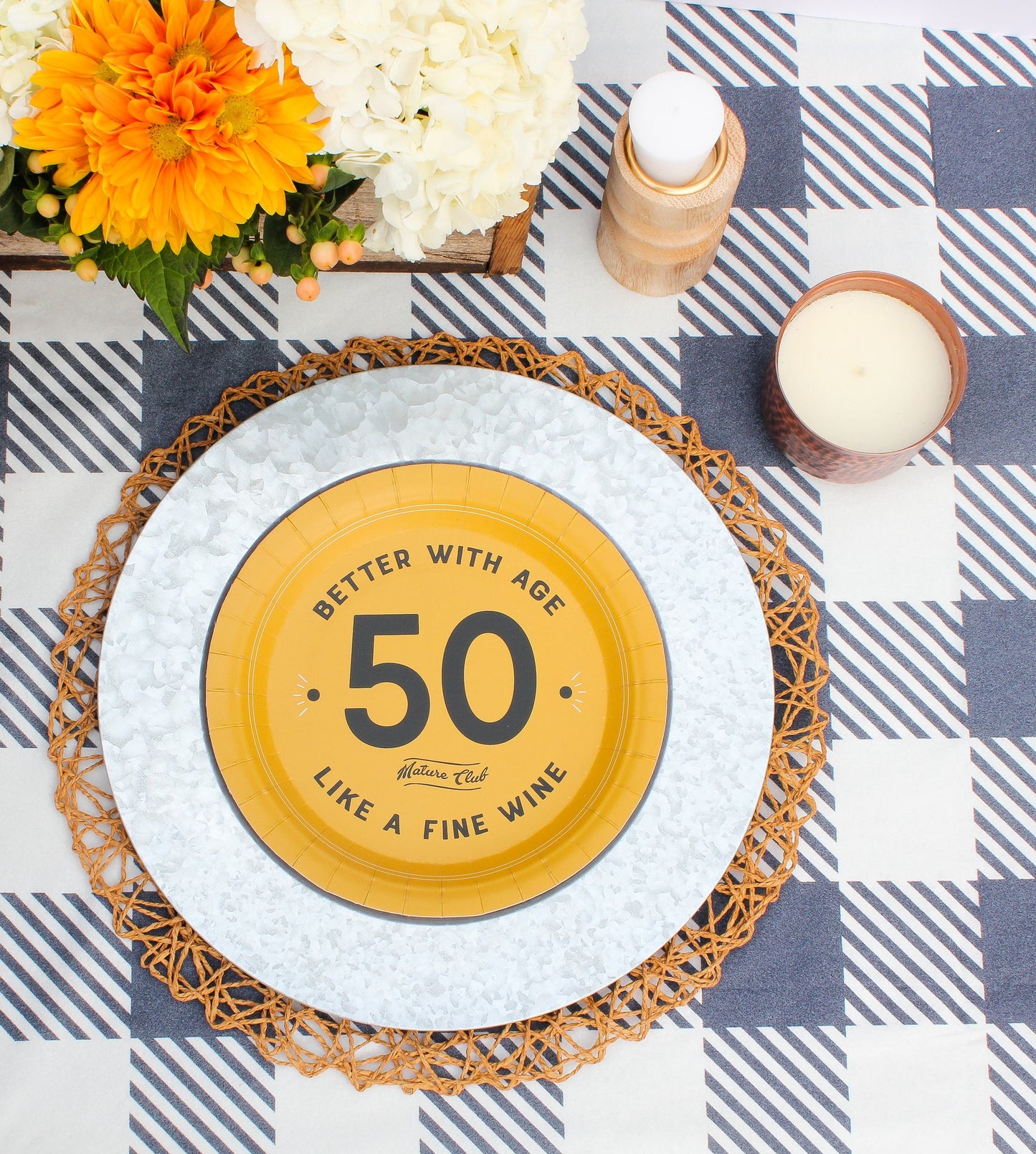 Mature Club 50th Birthday Party Plates