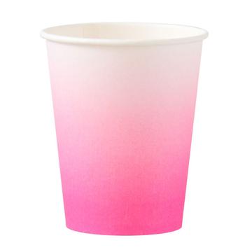 8 oz Cup-Hot pink Ombre