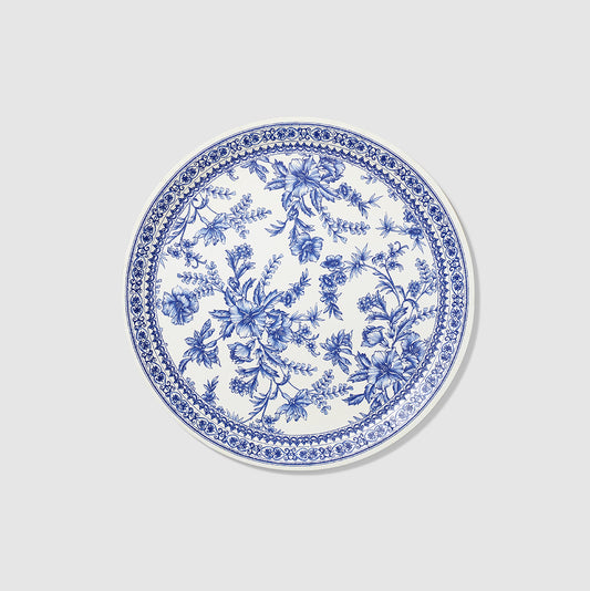 French Toile Large Paper Party Plates