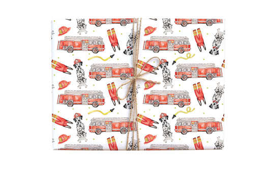 Fire Truck Gift Wrap Roll