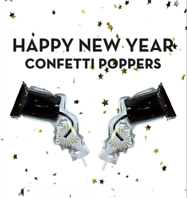 Happy New Year Confetti Poppers