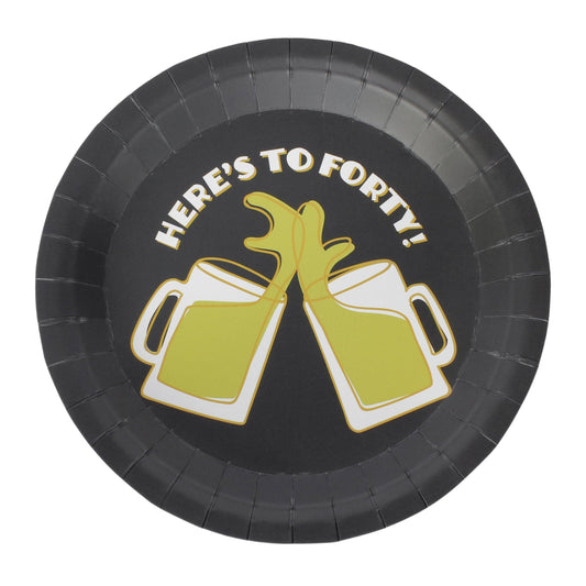 40th Birthday Beers Party Plates