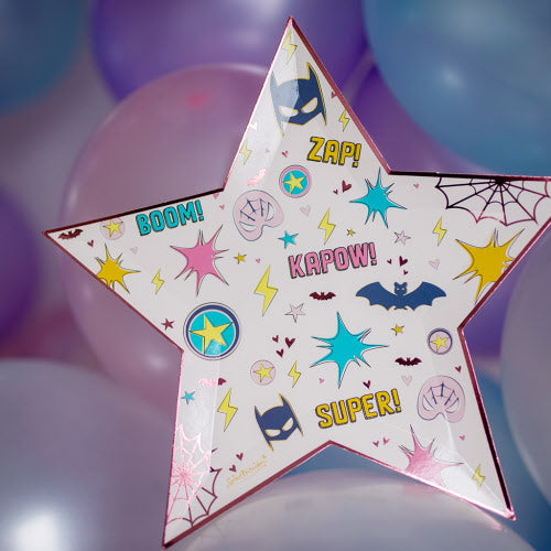 Superhero Star Large Plate (8 PCS)