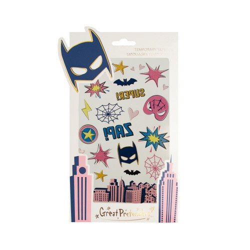 Superhero Star Temporary Tattoos