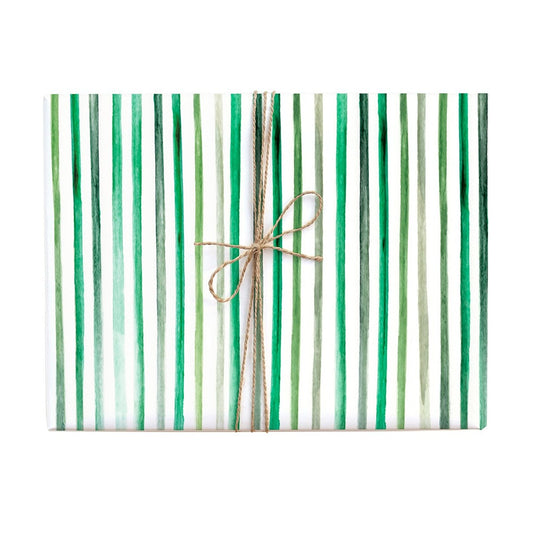 Green Stripes Gift Wrap Roll