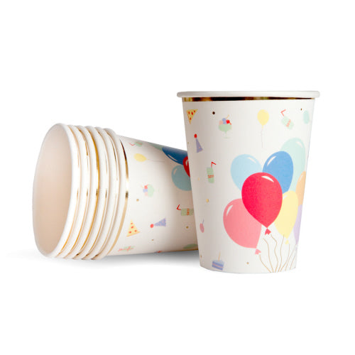 Happy Birthday Party Cups (8pc)