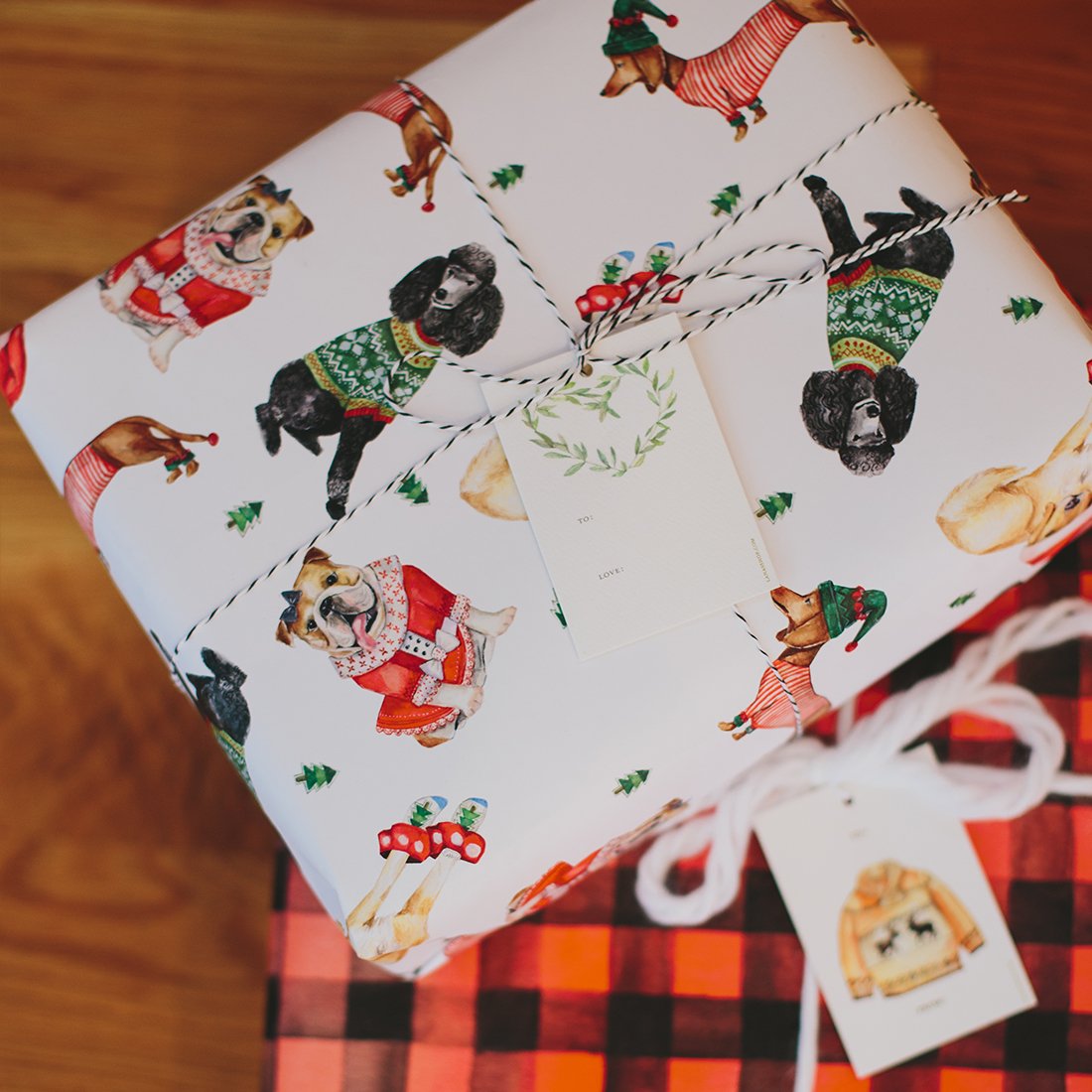 Holiday Dogs Gift Wrap Roll