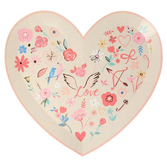 Valentine Heart Die Cut Plates (set of 8)