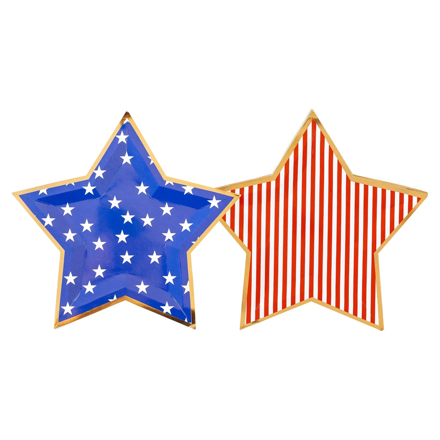 Stars and Stripes Star Shaped Paper Plate