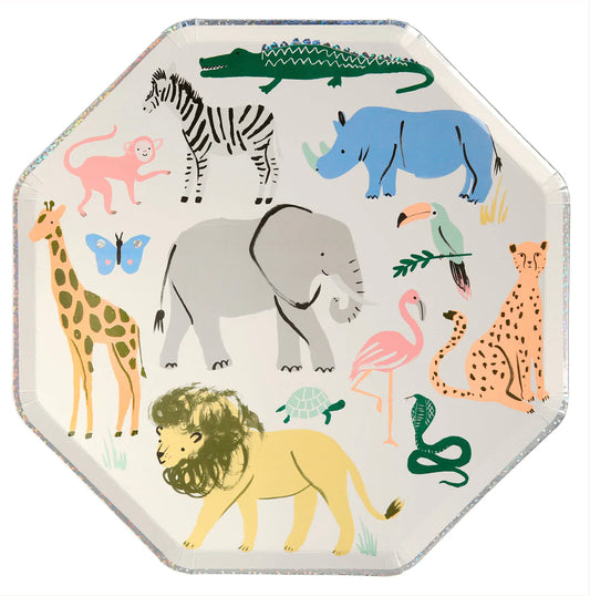 Safari animal dinner plates