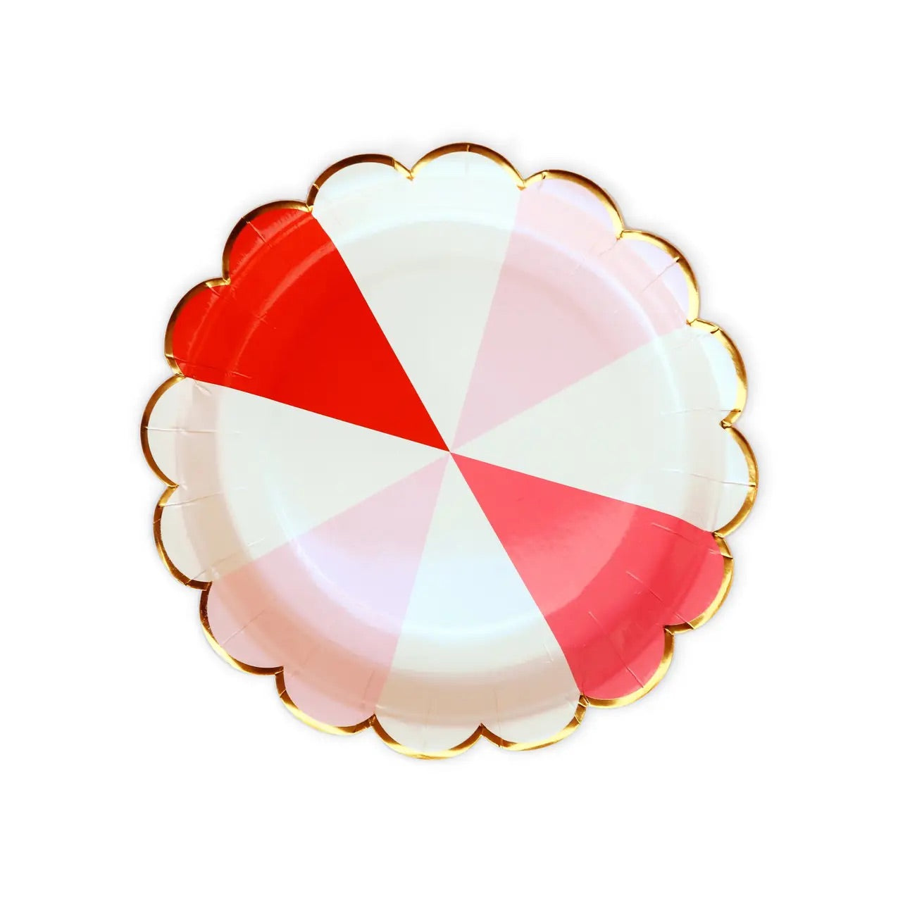 Pink and Red Round Color Block 9" Plates (8ct)