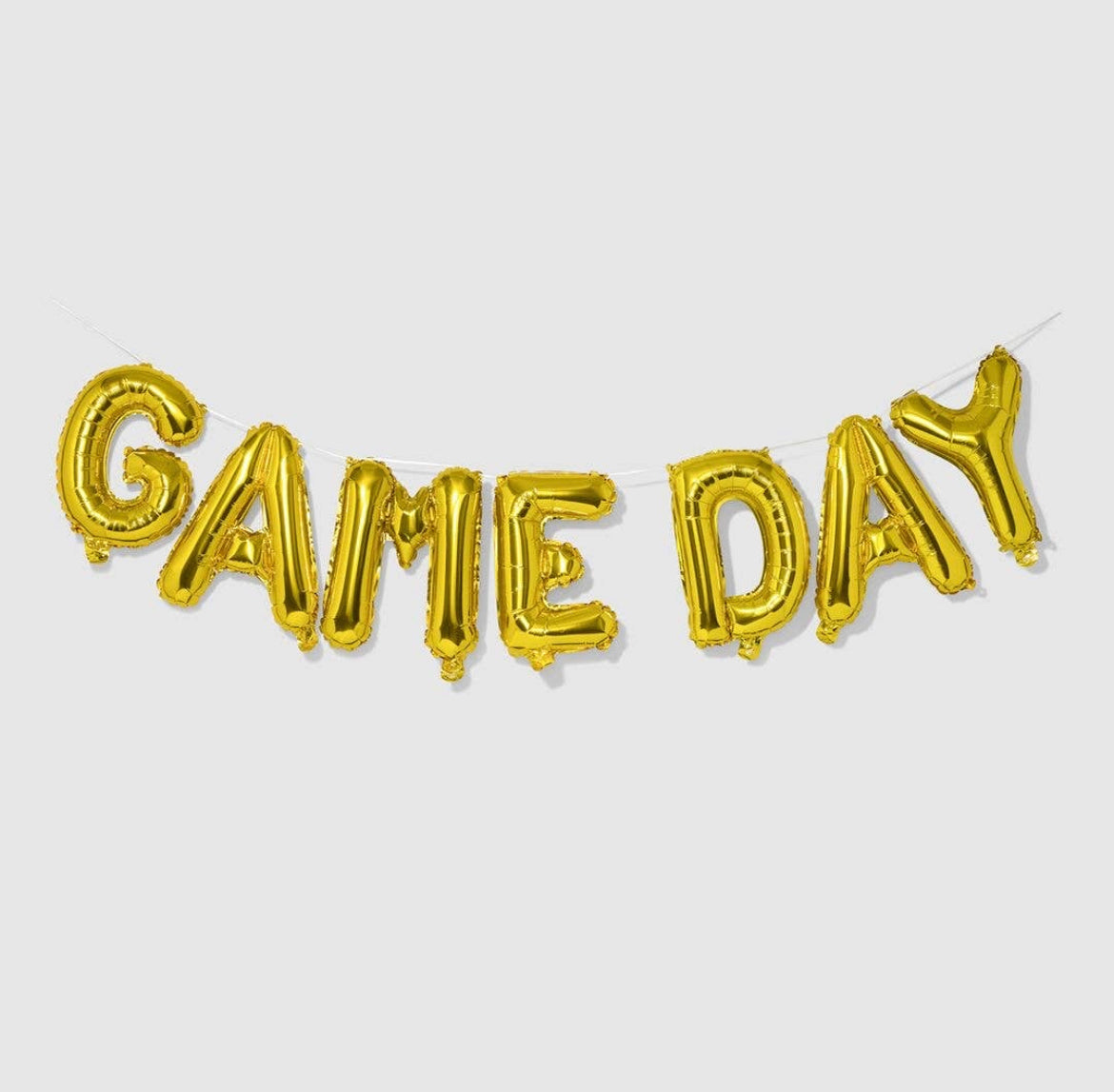 Gold Game Day Balloon Banner