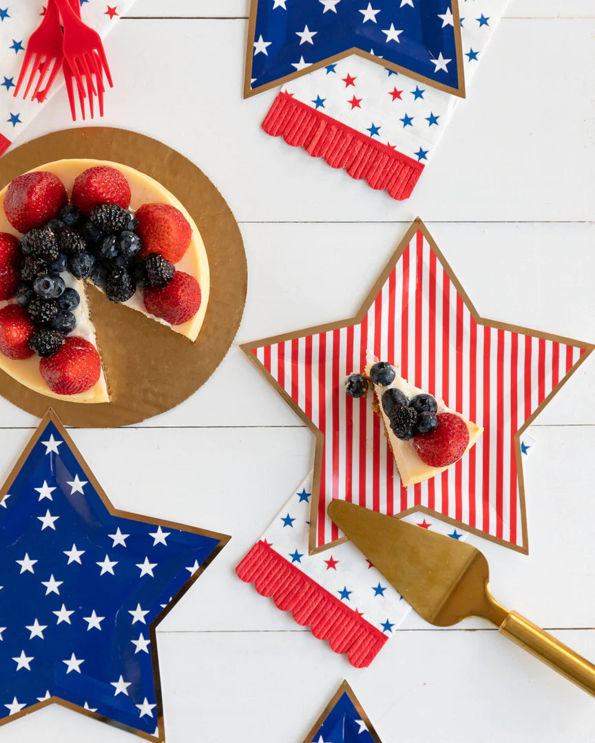 Stars and Stripes Star Shaped Paper Plate