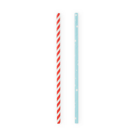 Assorted Stars and Stripes Straws
