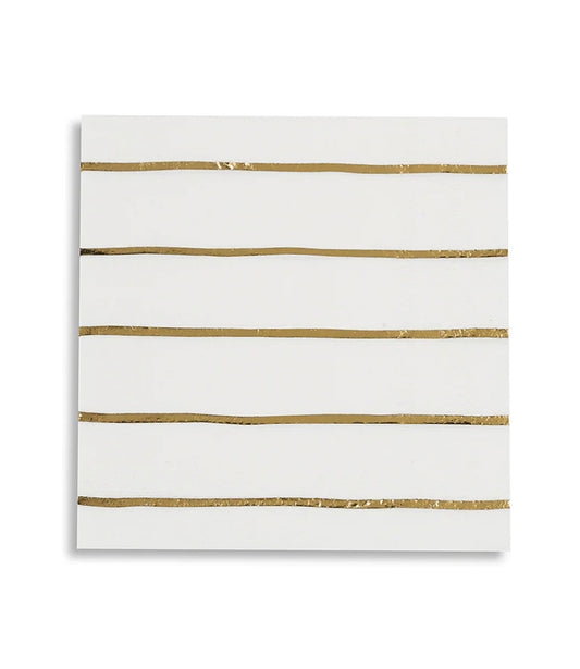 Gold Frenchie Striped Petite Napkins