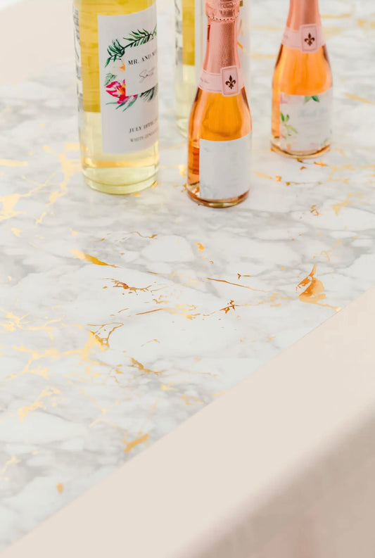 Marble Paper Table Runner