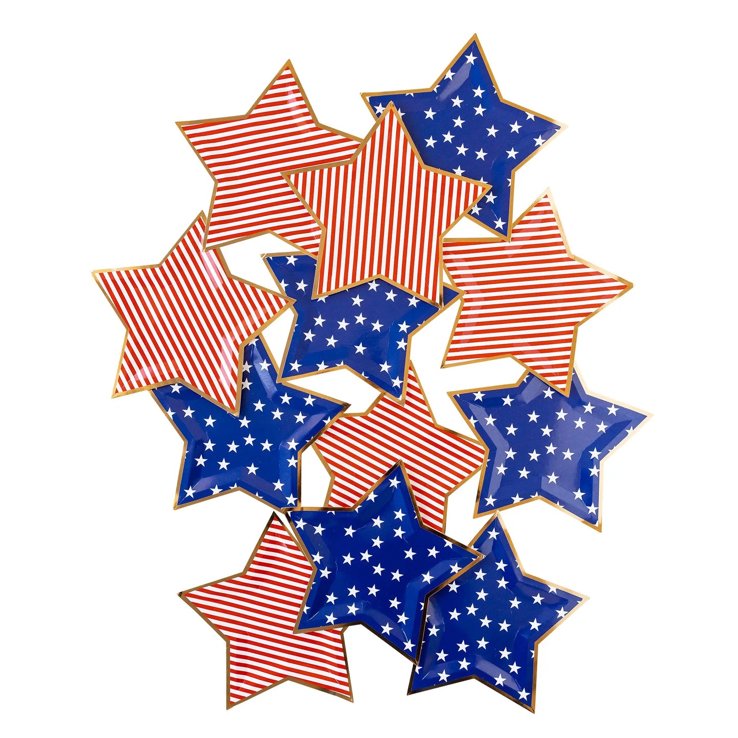 Stars and Stripes Star Shaped Paper Plate